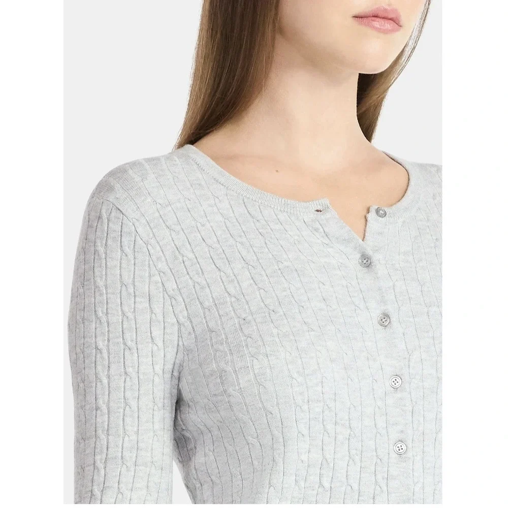 No Boundaries - ‎ Ribbed Button Cardigan - XS  - NWT Gray